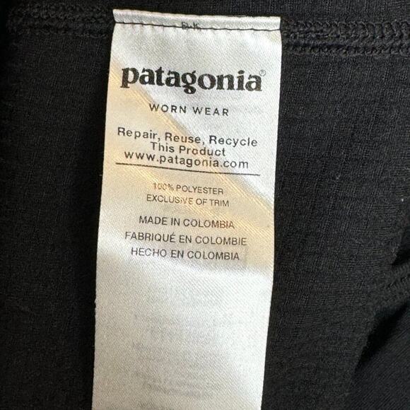 Patagonia Shirt Womens L Black Capilene Base Layer Mid Weight Hiking - Picture 3 of 4